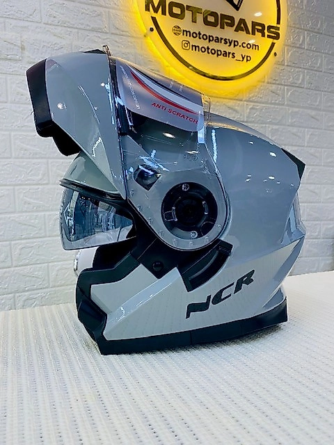 NCR-162 KASK ÇENE AÇILIR VİZÖRLÜ COOL GRİ-L