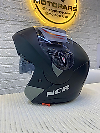 NCR-158 ÇENE AÇILIR GÖZLÜKLÜ MAT SİYAH-M